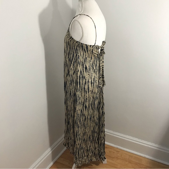 Zara Tan and Navy Stripe Summer Dress - Picture 8 of 10